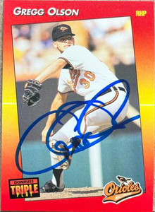 Gregg Olson Autographed 1992 Triple Play #13