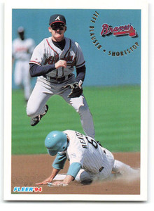 1994 Fleer #354 Jeff Blauser VG Atlanta Braves 