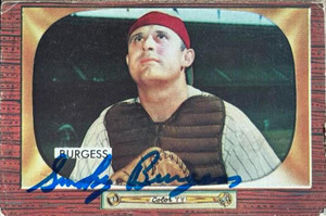 Smoky Burgess Autographed 1955 Bowman #209