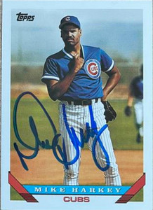 Mike Harkey Autographed 1993 Topps #657