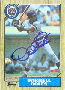 Darnell Coles Autographed 1987 Topps #411