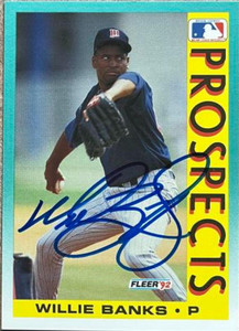 Willie Banks Autographed 1992 Fleer #657