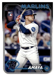 2024 Topps #144 Jacob Amaya NM-MT RC Rookie Miami Marlins 