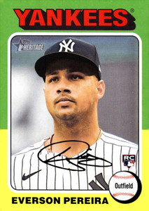 2024 Topps Heritage #348 Everson Pereira NM-MT RC Rookie New York Yankees 