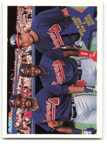 1994 Fleer #706 Fred McGriff/Ron Gant/David Justice VG Atlanta Braves 