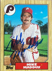 SOLD 150099 Mike Maddux Autographed 1987 Topps #553