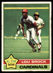 SOLD 85533 1976 Topps #10 Lou Brock VG St. Louis Cardinals 