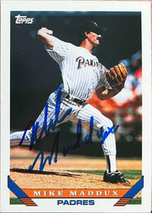 Mike Maddux Autographed 1993 Topps #329 San Diego Padres Card