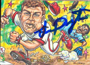 Lenny Dykstra Autographed 1995 Cardtoons #68 Nails Spikestra 