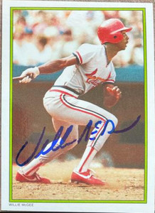 Willie McGee Autographed 1986 Topps All-Star Set Collector's Editon (Glossy Send Ins) #9 Willie McGee Autographed 1986 Topps All-Star Set Collector's Editon (Glossy Send Ins) #9
