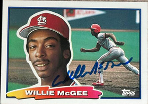 Willie McGee Autographed 1988 Topps Big #79