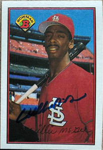 Willie McGee Autographed 1989 Bowman #442