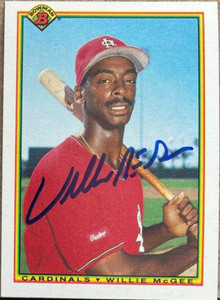 Willie McGee Autographed 1990 Bowman #194
