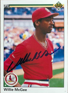 Willie McGee Autographed 1990 Upper Deck #505