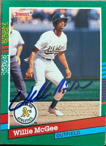 Willie McGee Autographed 1991 Donruss #666