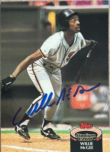Willie McGee Autographed 1992 Stadium Club #239