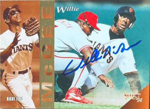 Willie McGee Autographed 1994 Score Select #221
