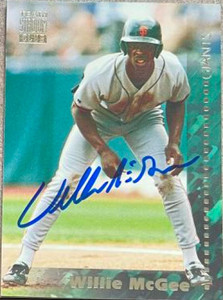SOLD 150434 Willie McGee Autographed 1994 Stadium Club San Francisco Giants #6