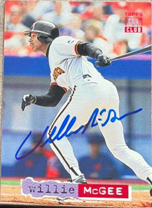 Willie McGee Autographed 1994 Stadium Club #686