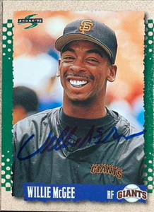 Willie McGee Autographed 1995 Score #466