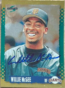 Willie McGee Autographed 1995 Score Gold Rush #466