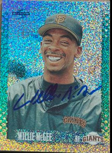 SOLD 150445 Willie McGee Autographed 1995 Score Platinum Team Sets #466