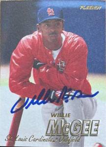 Willie McGee Autographed 1997 Fleer #449