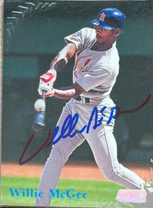 Willie McGee Autographed 1998 Stadium Club #287