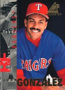 1997 Pinnacle Inside #4 Juan Gonzalez NM-MT Texas Rangers 