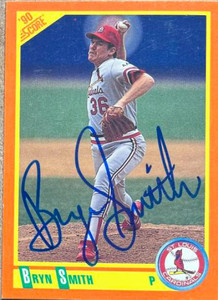 Bryn Smith Autographed 1990 Score Rookie & Traded #55T