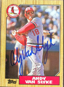 Andy Van Slyke Autographed 1987 Topps #33