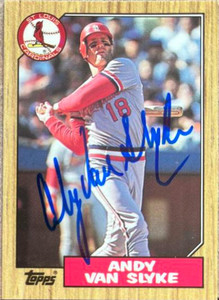 Andy Van Slyke Autographed 1987 Topps Tiffany #33