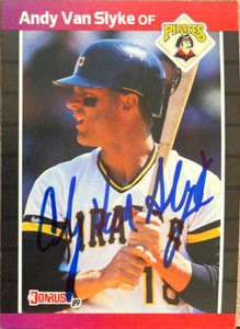 Andy Van Slyke Autographed 1989 Donruss #54