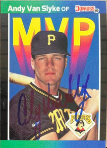 Andy Van Slyke Autographed 1989 Donruss Bonus MVP's #BC-10