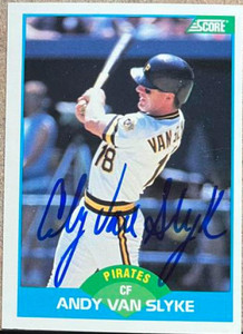 Andy Van Slyke Autographed 1989 Score #174 Andy Van Slyke Autographed 1989 Score #174