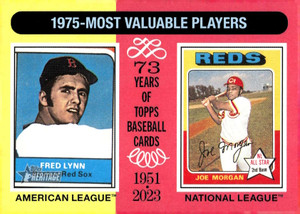 2024 Topps Heritage #194 Fred Lynn/Joe Morgan NM-MT Boston Red Sox/Cincinnati Reds 