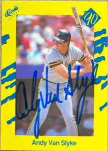 Andy Van Slyke Autographed 1990 Classic Yellow #T30
