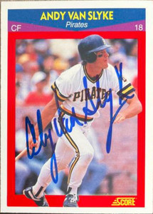 Andy Van Slyke Autographed 1990 Score 100 Superstars #78 Andy Van Slyke Autographed 1990 Score 100 Superstars #78