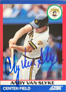 Andy Van Slyke Autographed 1991 Score 100 Superstars #22