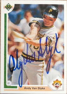 Andy Van Slyke Autographed 1991 Upper Deck #256
