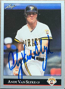 Andy Van Slyke Autographed 1992 Leaf #43 Andy Van Slyke Autographed 1992 Leaf #43