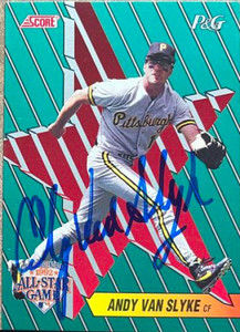 Andy Van Slyke Autographed 1992 Score Procter & Gamble #17