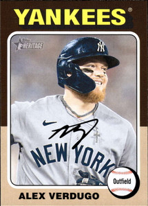 2024 Topps Heritage #275 Alex Verdugo NM-MT New York Yankees 