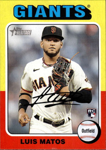 2024 Topps Heritage #101 Luis Matos NM-MT RC Rookie San Francisco Giants 