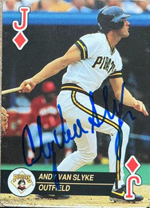 Andy Van Slyke Autographed 1993 Bicycle Aces Playing Cards #J 