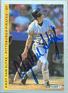 Andy Van Slyke Autographed 1993 Fleer #122 Andy Van Slyke Autographed 1993 Fleer #122