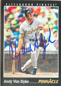 Andy Van Slyke Autographed 1993 Pinnacle #19 Andy Van Slyke Autographed 1993 Pinnacle #19