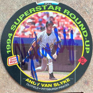 Andy Van Slyke Autographed 1994 Oscar Mayer Round-Ups #30