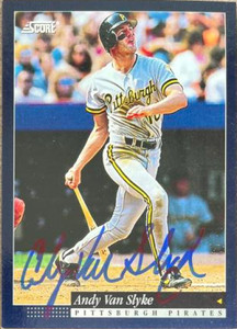 Andy Van Slyke Autographed 1994 Score #18 Andy Van Slyke Autographed 1994 Score #18