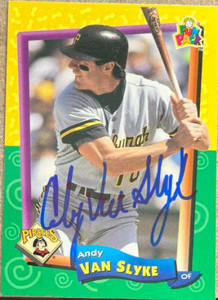 Andy Van Slyke Autographed 1994 Upper Deck Fun Pack #18 Andy Van Slyke Autographed 1994 Upper Deck Fun Pack #18